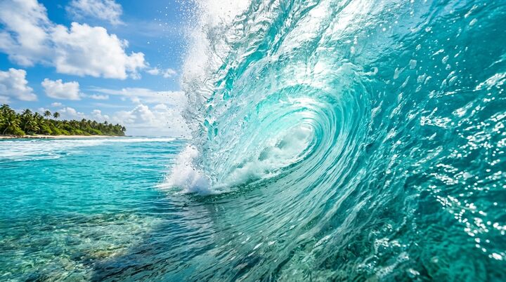 Turquoise Barrel — free 4K nature desktop wallpaper for Windows