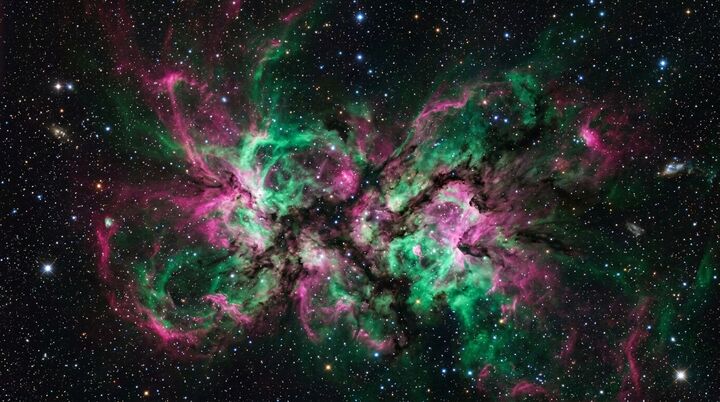 Emerald Nebula — free 4K space desktop wallpaper for Windows