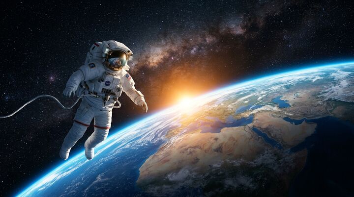 Orbital Sunrise — free 4K space desktop wallpaper for Windows